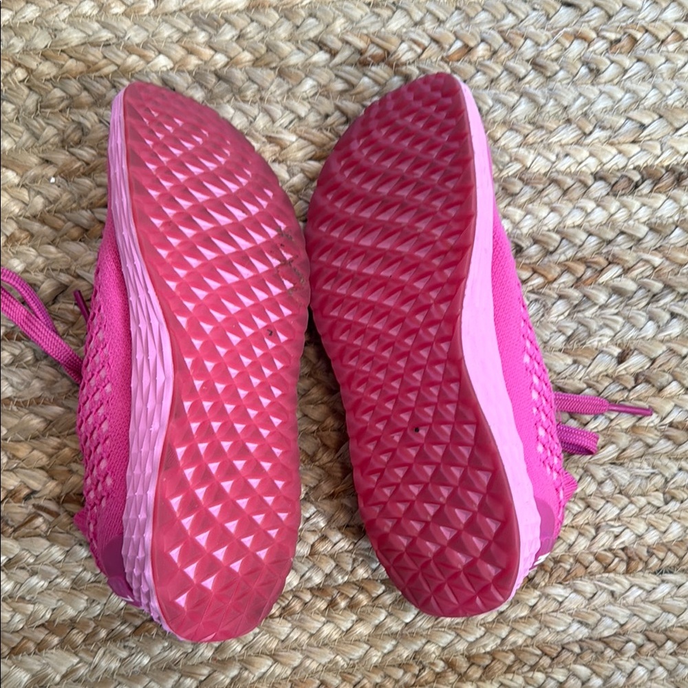 Women’s Pink Knit Athletic Sneakers - Picture 3 of 5